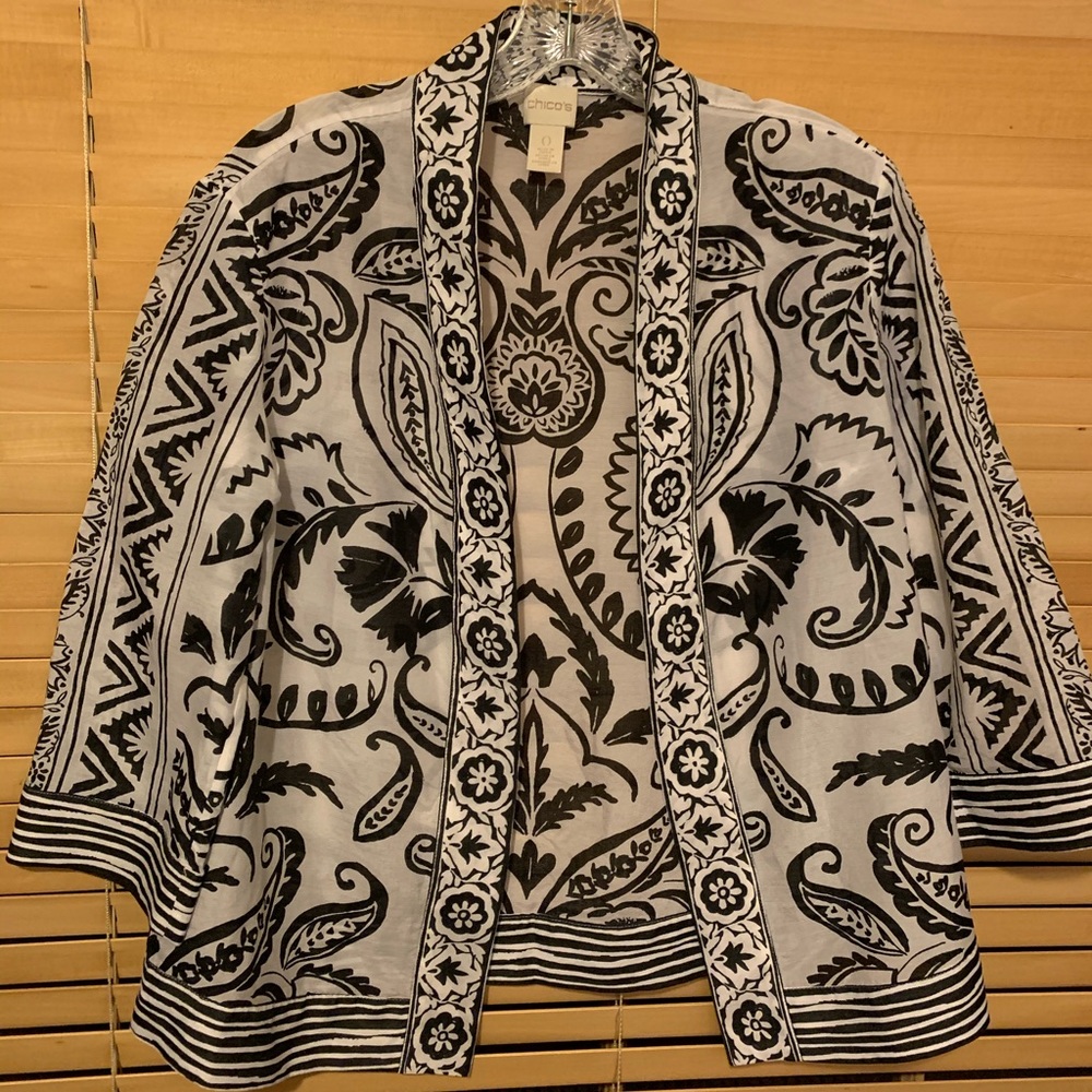 Black and white chicos jacket